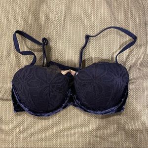 Blue lace with velvet